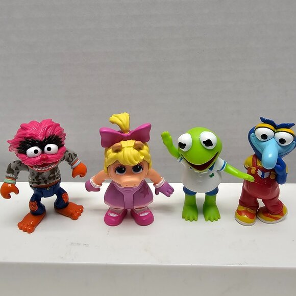 Disney Muppet Babies Sesame Street 4 Figures Ms Piggy Kermit Frog Gonzo Animal - Picture 2 of 16